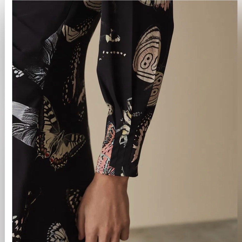 Reiss Lita Twist Front Butterfly Dress - Picture 5 of 11